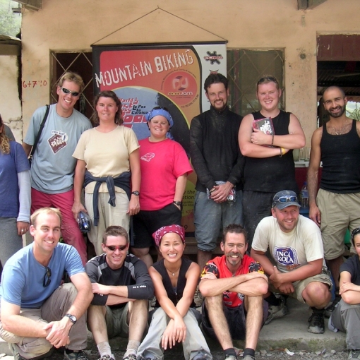 La Paz en downhill on -The Most Dangerous Road-