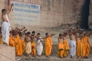 Varanasi, ochtendritueel klasje aan de Ganges