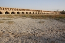 Esfahan - Droogte bij de Si -o Seh Pol brug