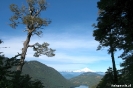 Pucon - parque Huerquehue - uitzicht op vukaan Villarrica