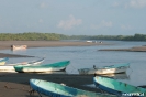 Las Penitas, bootjes in lagune
